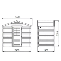 Chalet de jardin en bois traité 4,2 m² – Abri premium à prix direct fabricant – Image 3