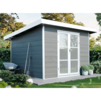Abri de jardin composite SINTRA 9 m² gris clair – Moderne et résistant – Image 13
