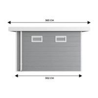 Abri de jardin composite SINTRA 9 m² gris clair – Moderne et résistant – Image 3