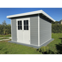 Abri de jardin composite SINTRA 9 m² gris clair – Moderne et résistant – Image 4